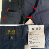 WTAPS ダブルタップス 17AW KHAKI TIGHT 02 TROUSERS コットン リップストップ トラウザーパンツ スリム ネイビー 172TQDT-PTM02 Size M 福生店