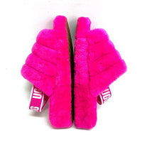 UGG アグ 1095119 フラッフ イヤー スライド ボア サンダル ピンク 24cm 瑞穂店
