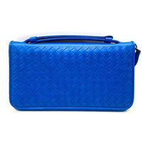 BOTTEGA VENETA ボッテガヴェネタ 長財布 トラベルケース ラウンドファスナー イントレチャート オーガナイザー ブルー 瑞穂店