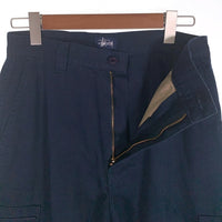 90-00's STUSSY ステューシー チノツイル カーゴパンツ ネイビー バングラデシュ製 紺タグ Size 30 福生店