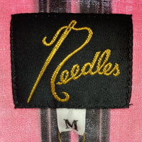 Needles ニードルズ MR180 S/S Cowboy One-Up Shirt Papillon ウエスタンシャツ パピヨン柄 レーヨン ピンク sizeM 瑞穂店