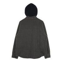 SUPREME シュプリーム 22AW Houndstooth Flannel Hooded Shirt ハウンズトゥース フランネル フーデッドシャツ ブラック 内サーマル Size M 福生店