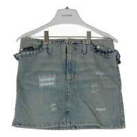 D&G DOLCE&GABBANA ドルチェアンドガッバーナー ダメージ加工 デニム フリルスカート インディゴ size38 瑞穂店