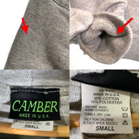 CAMBER キャンバー DOUBLE THICK PULLOVER HOODED 24oz プルオーバースウェットパーカー スナップボタン グレー USA製 Size S 福生店