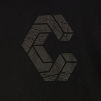 CRONOS クロノス フロント サイドプリント Tシャツ ブラック CR-TS-0087 Size L 福生店