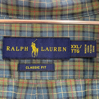 RALPH LAUREN ラルフローレン BD チェック 長袖シャツ グリーン sizeXXL 瑞穂店