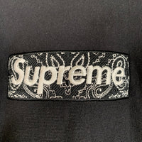SUPREME シュプリーム 19AW Bandana Box Logo Hooded Sweatshirt バンダナボックスロゴ プルオーバースウェットパーカー フーディ ブラック Size L 福生店