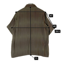 Needles ニードルズ S/S Classic Shirt -R/N Wave Stripe Jq. クラシックシャツ 開襟 半袖 ジャカード ブラウン MR147 Size M 瑞穂店