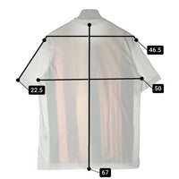 ISSEY MIYAKE イッセイミヤケ ME23JK216 ストライプ切替 フロントボーダー Tシャツ ホワイト sizeF 瑞穂店