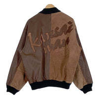 KANSAI MAN YUTAKA NISHIMURA カンサイ マン ユタカニシムラ オールレザー スウェード切替 アワードジャケット スタジャン ブラウン Size L-XL 相当 福生店