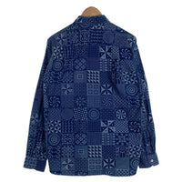 SOPHNET. ソフネット 15SS GEOMETRIC PATTERN INDIGO OXFORD B.D SHIRT ジオメタリックパターン ボタンダウンシャツ インディゴ Size L 福生店