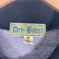 Dry Bones ドライボーンズ スウェット カーディガン グレー ブラック Size L 福生店