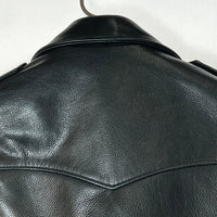 WUNDER LEATHERS NEW YORK ワンダーレザー カウハイド ダブル ライダースジャケット ブラック sizeM 瑞穂店