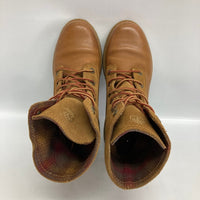 Timberland ティンバーランド スエード×レザー ブーツ チェック柄裏地 ブラウン size25cm 瑞穂店