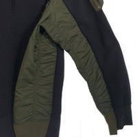 NIKE ナイキ sacai サカイ NRG HOODY ドッキングパーカー フーディー ナイロン切替 ネイビー オリーブ CW2419-475 Size 2XL 福生店