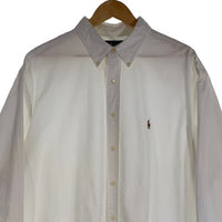 Ralph Lauren ラルフローレン YARMOUTH ボタンダウンシャツ 長袖 ホワイト Size 17 1/2 福生店