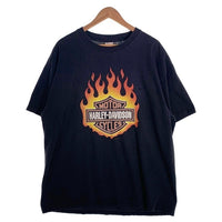 00's Harley-Davidson ハーレーダビッドソン バー&シールド フレイム プリント Tシャツ ブラック DELTA Size XL 福生店