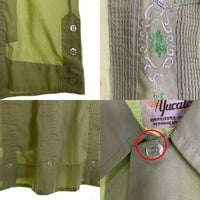 GUAYABERA Yucateca グアラベア ユカテック 半袖 キューバシャツ グリーン Size L 福生店