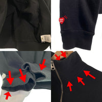 HUMAN MADE ヒューマンメイド MILITARY HALF-ZIP SWEATSHIRT ミリタリーハーフジップスウェットシャツ ブラック Size XL 福生店