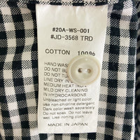 DANTON ダントン JD-3568 丸えりチェックシャツ ホワイトxブラック size40 瑞穂店