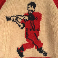 CANADIAN SWEATER カナディアンセーター ナンバリング ジップアップ カウチンセーター レッド Size S 相当 福生店