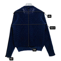 NIKE ナイキ sacai サカイ スウェット ケーブルニットバックデザイン トレーナー ネイビー 802259-451 Size S 瑞穂店