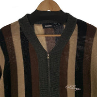XLARGE エクストララージ STRIPE KNIT CARDIGAN ストライプ ニットカーディガン ジップアップ 101224015003 Size L 福生店
