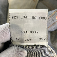 90's LEVI'S リーバイス 501XX テーパードデニムパンツ ジーンズ インディゴ 99年復刻 USA製 デッドストック Size 29×34 福生店