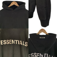 ESSENTIALS エッセンシャルズ リフレクターロゴプリント プルオーバースウェットパーカー ブラック Size L 福生店