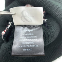 6crayon シックスクレヨン ピースマーク アクリルニットビーニー ニットキャップ ブラック 福生店