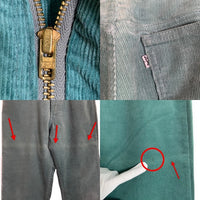 80`s Levi's リーバイス 519-1530 ストレートコーデュロイパンツ グリーン USA製 TALON42 Size 34×30 福生店