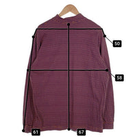 80's STUSSY ステューシー モックネック ボーダーポケットロングスリーブTシャツ ブラウン ネイビー USA製 黒タグ Size L 福生店