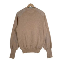 Burberrys バーバリー ショルダー エルボーパッチ ウールニットセーター ベージュ イングランド製 Size L 福生店