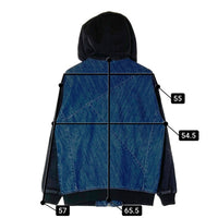 DIESEL ディーゼル デニム 切り替え ジャケット ブルゾン パーカー ブルー sizeS 瑞穂店