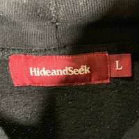 Hide&Seek ハイドアンドシーク SLOW&SEXY Hooded Sweat Shirt プリント プルオーバースウェットパーカー ブラック H30th-110225 Size L 福生店