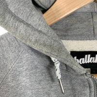 ballaholic ボーラホリック Small Logo Sweat Full Zip Hoodie スモールロゴ スウェット ジップ フーディー パーカー グレー Size L 福生店