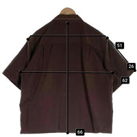 00's HUNT CLUB ハントクラブ オープンカラーストライプシャツ 半袖 ポリエステル ブラウン Size L 福生店
