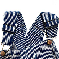 ROUND HOUSE ラウンドハウス LOT45 ヒッコリー オーバーオール インディゴ×ホワイト size32×34 瑞穂店