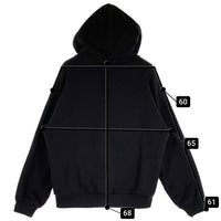 SUPREME シュプリーム HYSTERIC GLAMOUR ヒステリックグラマー 24FW Thermal Lined Zip Up Hooded Sweatshirt サーマル ジップアップ フーディー パーカー ブラック Size L 福生店