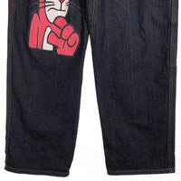 00's Marithé François Girbaud マリテフランソワジルボー バギーデニムパンツ インディゴ ピンクパンサープリント Size 36 福生店