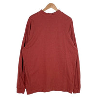 80's STUSSY ステューシー モックネック ボーダーポケットロングスリーブTシャツ レッド USA製 黒タグ Size XL 福生店