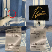 Needles ニードルズ S/S COWBOY ONE-UP SHIRT レーヨン コットン オープンカラー ウエスタンシャツ 半袖 ブルー MR180 福生店