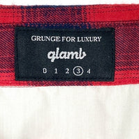 glamb グラム Patrick check SH パトリックチェックシャツ レッド GB17SP/SH02 Size 3 瑞穂店