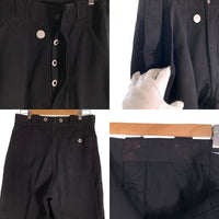 60's SWISS ARMY スイス軍 デニムオーバーパンツ ブラック 後染め アルミボタン Size w82cm 福生店