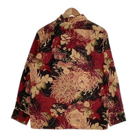 Dry Bones ドライボーンズ オープンカラー コットンシャツ ブラック レッド 花 和柄 Size M 福生店