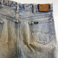 Lee リー 200 70's サイド黒タグ ポケット大文字タグ TALONセミオート デニムパンツ ライトインディゴ size34 瑞穂店