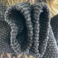 EMPORIO ARMANI エンポリオアルマーニ 毛皮プリント ニット セーター グレー sizeL 瑞穂店