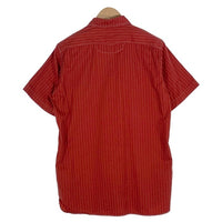 SUGAR CANE シュガーケーン ウォバッシュストライプ ワークシャツ 半袖 レッド SC38452 Size M 福生店