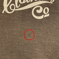 Deluxe Wear デラックスウエア 前V プリント クルーネックスウェットトレーナー ダークブラウン Size S 瑞穂店