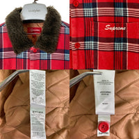 Supreme シュプリーム 21AW Faux Fur Collar Flannel Shirt レッド sizeL 瑞穂店